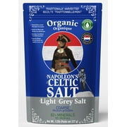 Napoleon's Celtic Salt - Celtic Salt Organic 82 Minerals Coarse, 1/2lb Resealable Bag, Celtic Salt, Naturally Moist, Hand Harvested, Unrefined French Sea Salt, 100% Natural (0.5lb Grey Coarse)