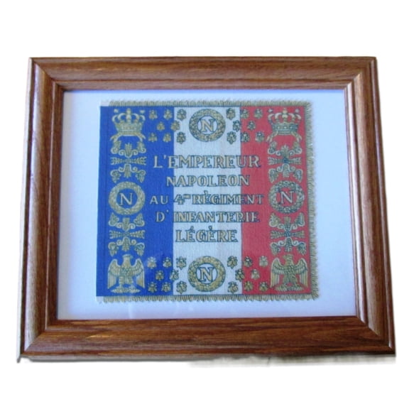 Napoleonic Wars. Napoleon Bonaparte Flag...France, French Flag, 4th Regiment. Historic Wall Decor, Wall Art.