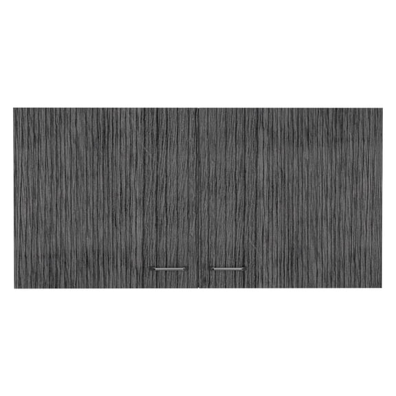 Napoles Wall Cabinet Double Door with Two Shelves, Smokey Oak and White Finish, Space Saving Storage for Kitchen, Bathroom, Laundry, 12.6L x 39.3W x 12.6H Inches, Particle Board
