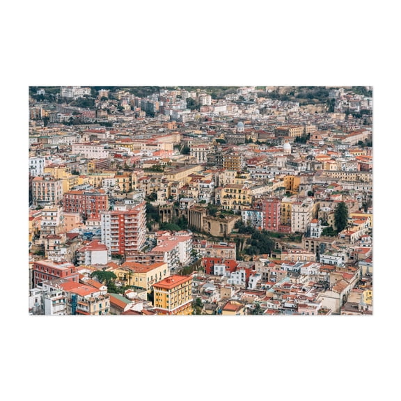 Over Napoli 01 - Naples Campania Italy Photography Cityscape Architecture Scenic Travel Poster Skyline Street Photography Unframed Wall Art Print 4 x 6 inches