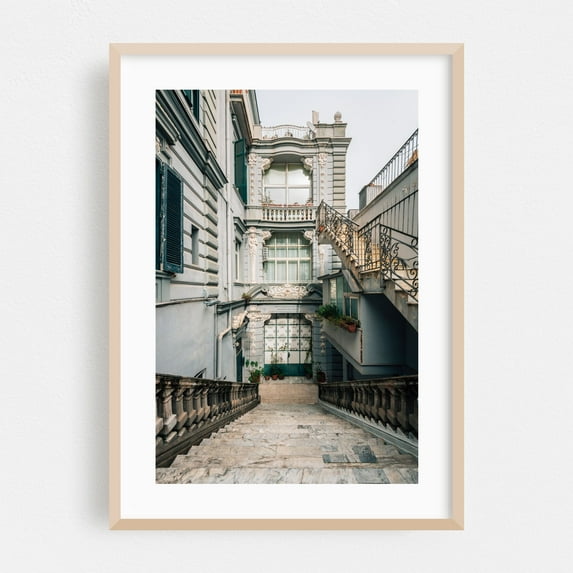 Napoli Architectural 02 - Naples Campania Italy Photography Oak Framed Wall Art Print 20 x 30 inches