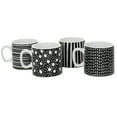 thumbnail image 1 of Napoli Caffe 4 Piece 17 Ounce Stoneware Assorted Mug Set in Black, 1 of 3