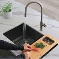 thumbnail image 1 of Stylish Napoli Single Handle Brushed Stainless Pull Down Kitchen Faucet K-133S, 1 of 11