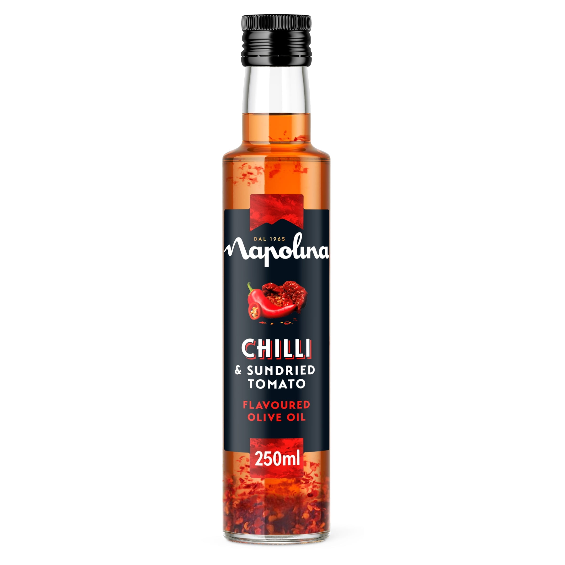 Napolina Chilli & Sundried Tomato Flavoured Olive Oil 250ml, Imported from Britain