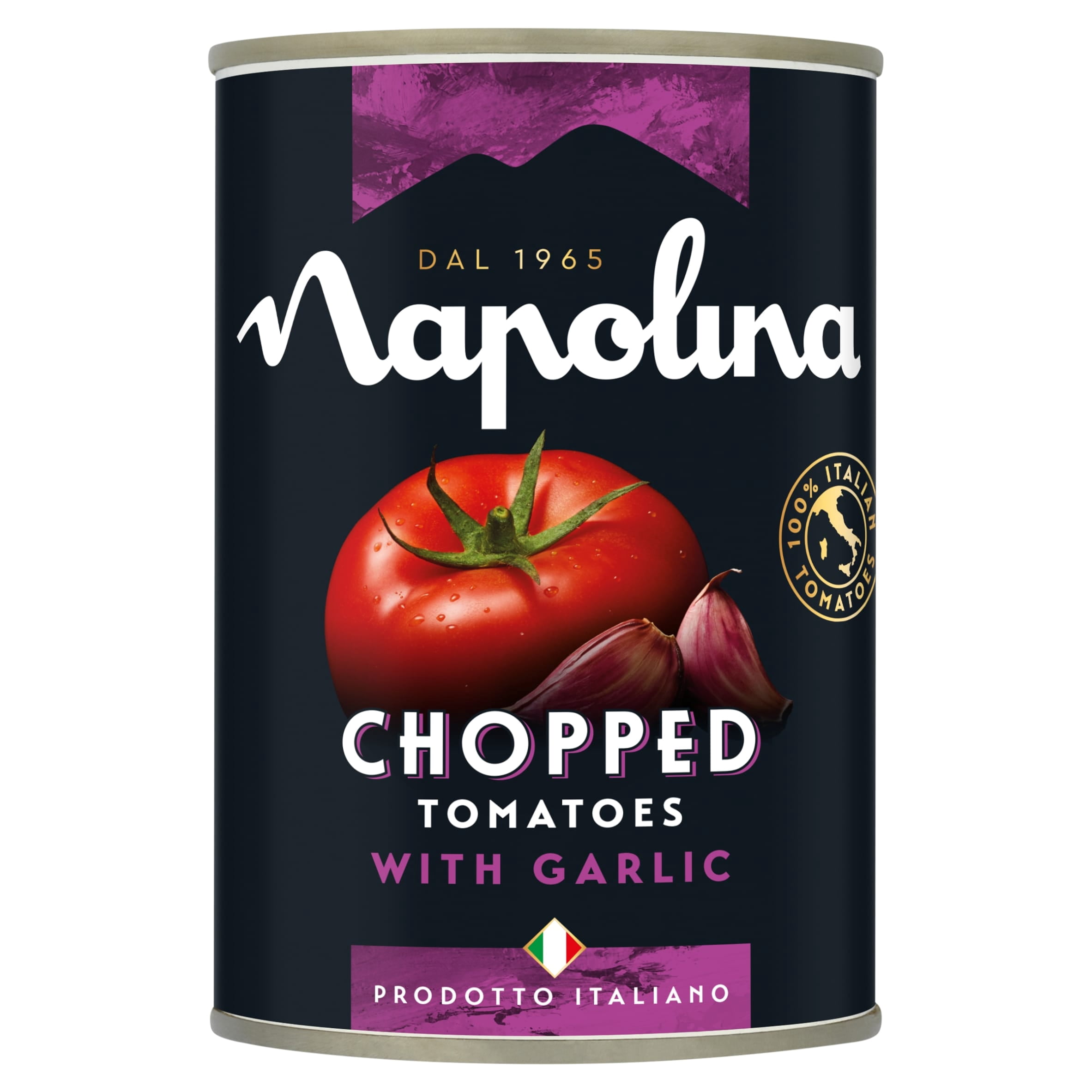 Napolina Chopped Tomatoes With Garlic 400G, Imported from Britain