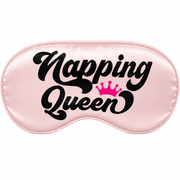 Napping Queen Funny Sleep Masks for Women Mom and Teen Girls, Ultra Soft Sleeping Mask with Adjustable Strap