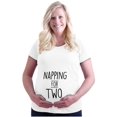 thumbnail image 1 of Napping for Two Expecting Sleeping Women's Maternity T Shirt Tee Brisco Brands L, 1 of 7