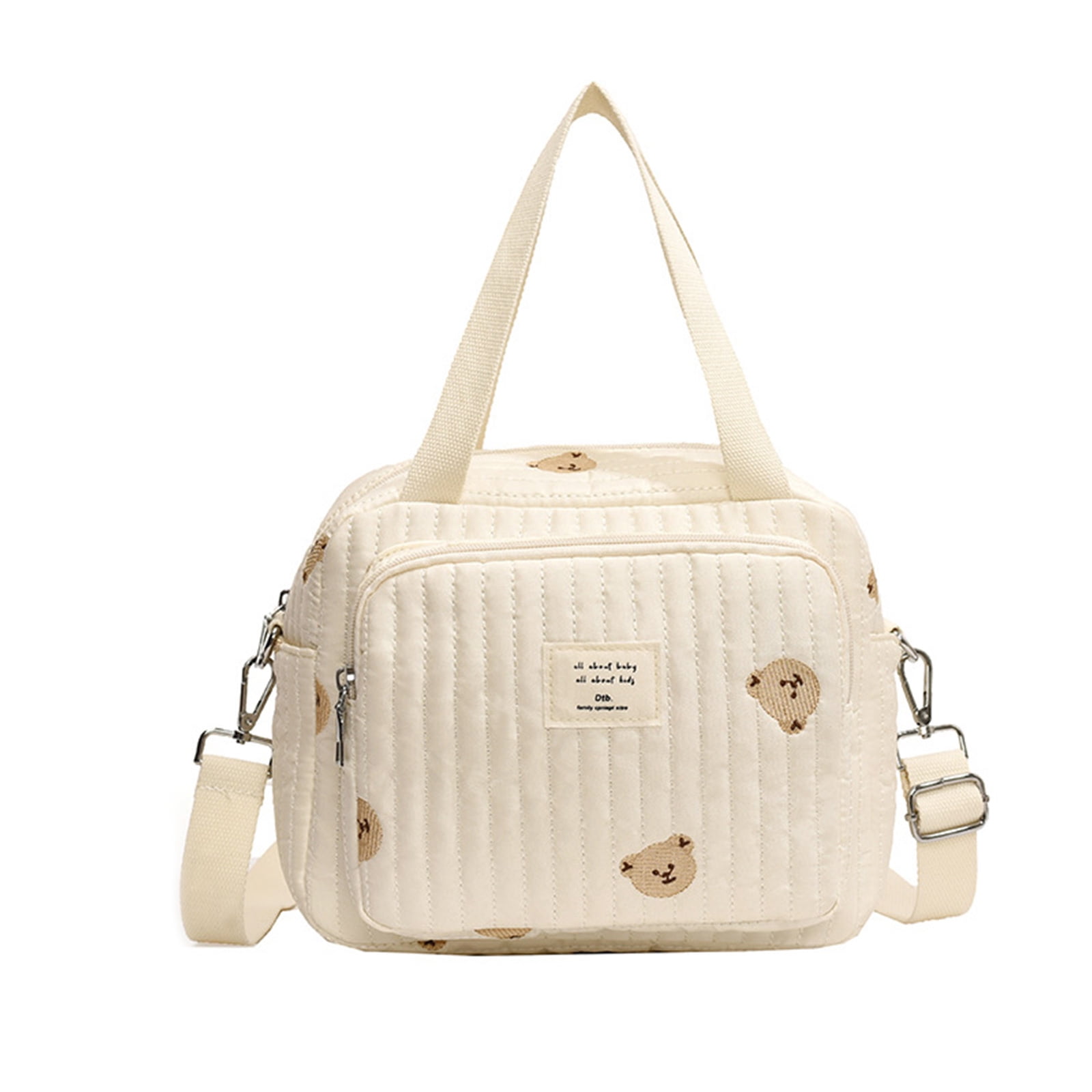 Nappy Bag Lovely Print Baby Diaper Bag with Exquisited Embroidery, Infants Wipes Nappy Organiser