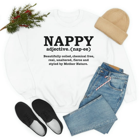 Nappy Hair Definition Unisex Sweatshirt S-2XL Natural Hair Pride Kinky Hair