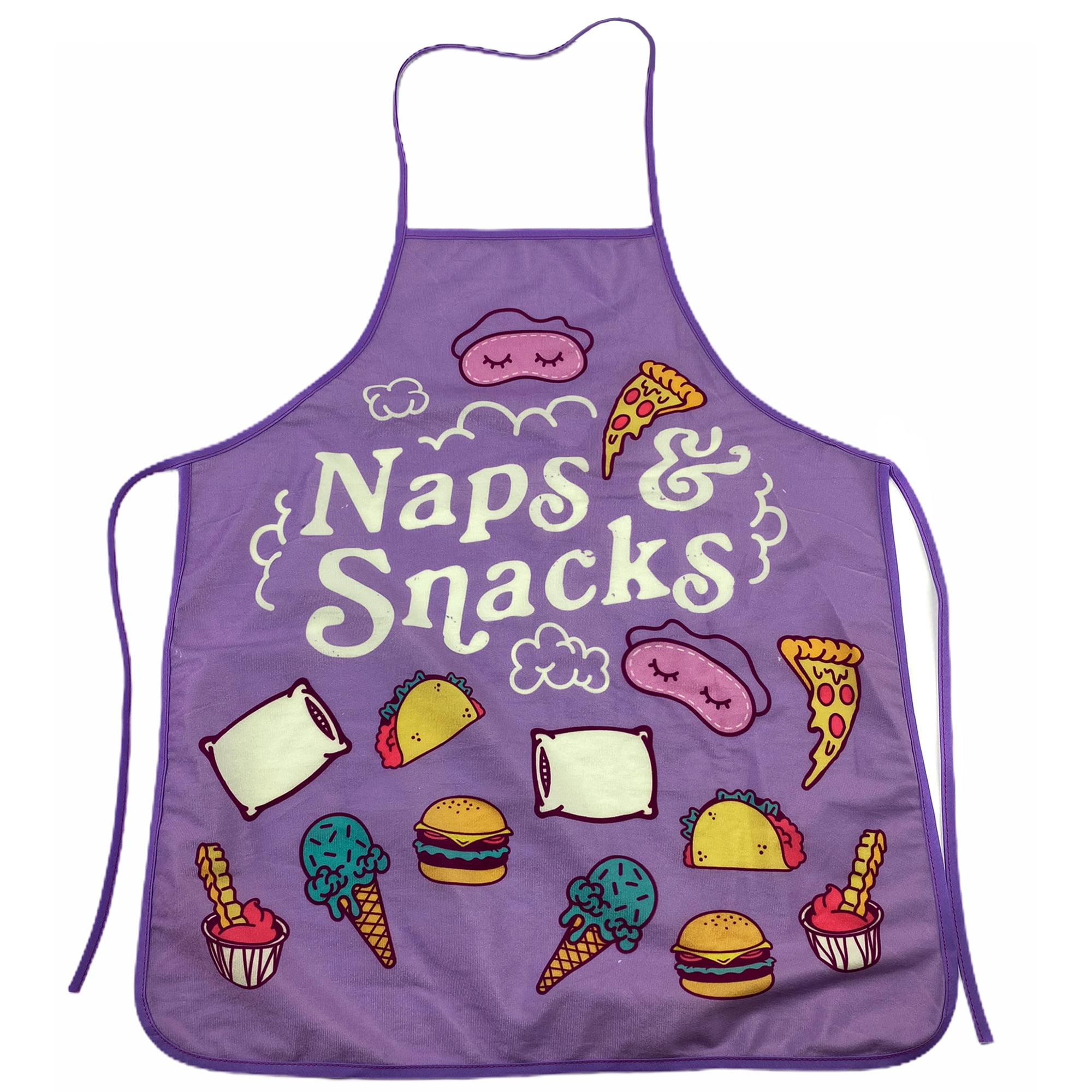 Naps And Snacks Apron Funny Comfort Food Sleeping Graphic Novelty