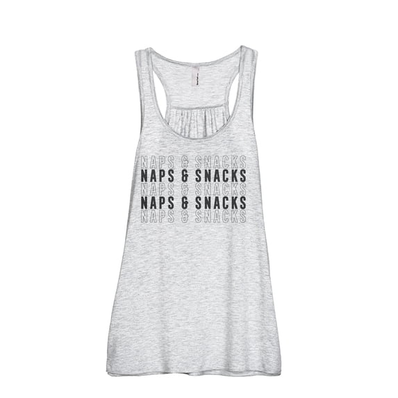 Naps And Snacks Women's Fashion Sleeveless Flowy Racerback Workout Yoga Tank Top Sport Grey 2X-Large