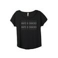 thumbnail image 1 of Naps And Snacks Women's Fashion Slouchy Dolman T-Shirt Tee Heather Black 3X-Large, 1 of 3