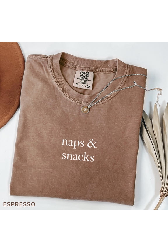 Naps Snacks Shirt, Cute Cozy Lazy Day Shirt, Funny Food Lover T Shirt, Shirt for Women, Sa