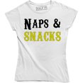 thumbnail image 1 of Naps and Snacks Funny Napping Sleeping Lazy Food Lover Women's T-Shirt, 1 of 4