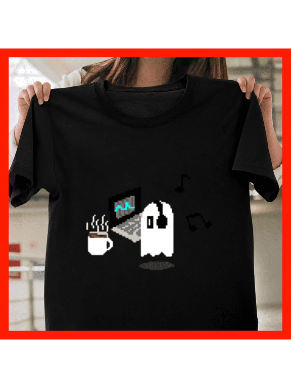 Napstablook Chill Undertale Ghost Headphones Music Gamer Art Unisex T-Shirt, S-3XL
