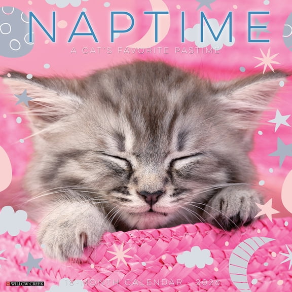 Naptime: A Cat's Favorite Pastime 2026 Wall Calendar, (Paperback)