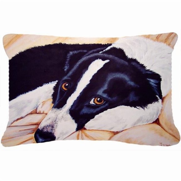 Naptime Border Collie Fabric Decorative Pillow