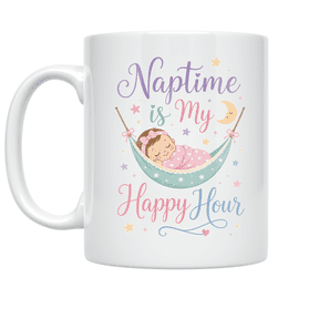 Naptime is My Happy Hour - Baby Sleep Enthusiast - 11 oz Ceramic Coffee Mug