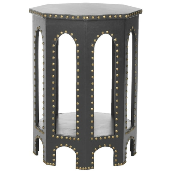 Nara End Table-Color:Charcoal