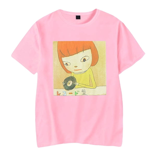 Nara Yoshitomo T-shirt Fashion Retro Print Logo Unisex Short-sleeved Harajuku Fun Top