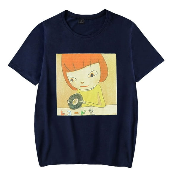 Nara Yoshitomo T-shirt Fashion Retro Print Logo Unisex Short-sleeved Harajuku Fun Top