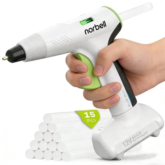 Narbell Cordless Hot Glue Gun with 2.0Ah Battery & Charger and 30 Pcs Glue Sticks, Power Melt Glue Gun for DIY, Festival Decor and Gifts