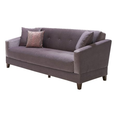 Narbone Plush Gray Fabric Sofabed