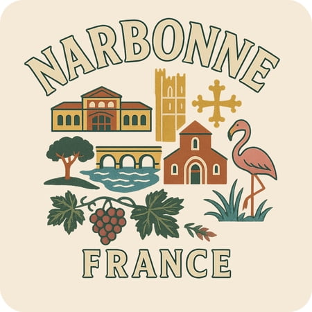 Narbonne France Keepsakes Souvenir Vinyl Sticker – Destination Travel Keepsake Collectible (3-Inches Wide)
