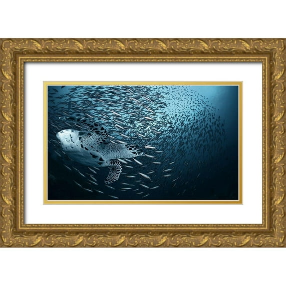 Narchuk, Andrey 14x10 Gold Ornate Wood Framed with Double Matting Museum Art Print Titled - Bend