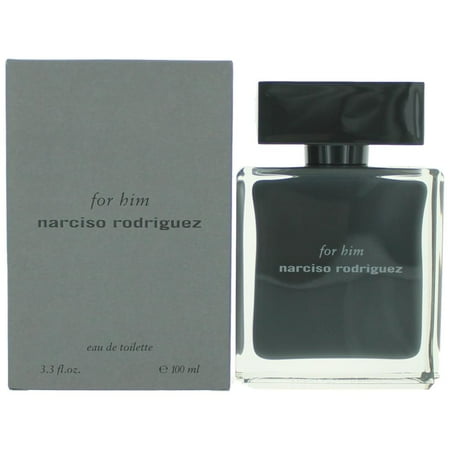 Narciso Rodriguez Bleu Noir Eau de Toilette, Cologne for Men, 3.3 Oz