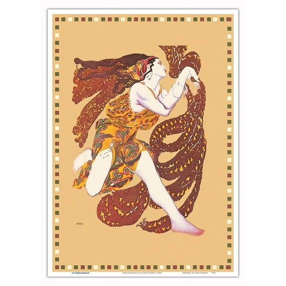 Narcisse Ballet - Vintage Dance Poster by Léon Bakst c.1911 - Master Art Print 10in x 14in