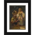 thumbnail image 1 of Narcisse-Virgile Diaz de La Peña 11x14 Black Ornate Wood Framed Double Matted Museum Art Print Titled: Bohemian Group in the Forest, 1 of 5