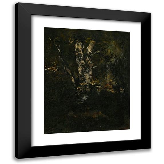 Narcisse-Virgile Diaz de La Peña 12x14 Black Modern Framed Museum Art Print Titled - Old Beech Trunks