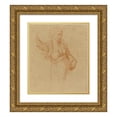 thumbnail image 1 of Narcisse-Virgile Diaz de La Peña 15x17 Gold Ornate Wood Frame and Double Matted Museum Art Print Titled - Draped Woman Study, 1 of 4