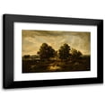thumbnail image 1 of Narcisse-Virgile Diaz de La Peña 18x13 Black Modern Framed Museum Art Print Titled - Pond in a Moor, 1 of 5