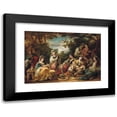 thumbnail image 1 of Narcisse-Virgile Diaz de La Peña 24x18 Black Modern Framed Museum Art Print Titled - Oriental Ladies at Leisure (1864), 1 of 5