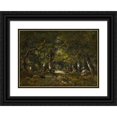 thumbnail image 1 of Narcisse-Virgile Diaz de La Peña 24x18 Black Ornate Framed Double Matted Museum Art Print Titled: Forest Scene (1874), 1 of 5