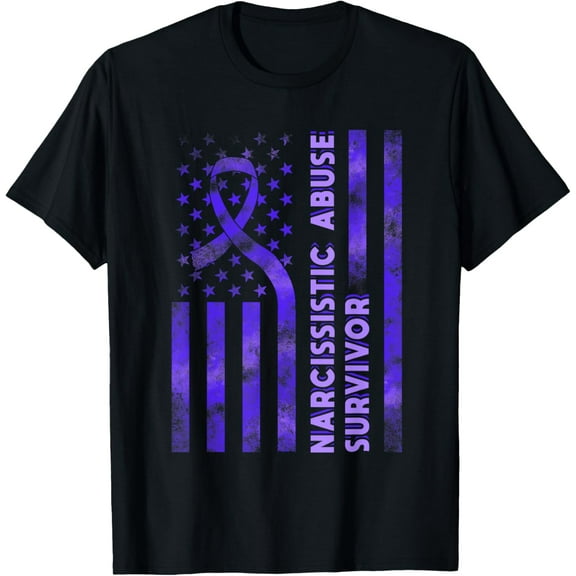 Narcissistic Abuse Awareness Month Purple Ribbon Survivor T-Shirt