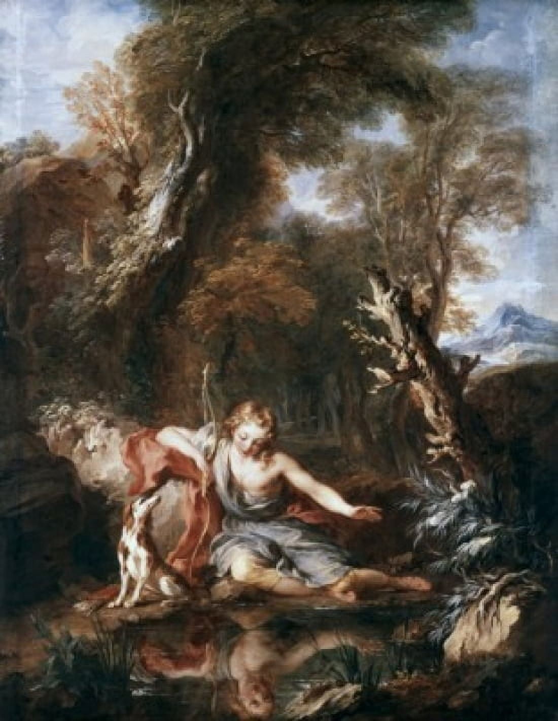 Narcissus Francois Le Moyne (1688-1737 French) Canvas Art - Francois Le Moyne (18 x 24)