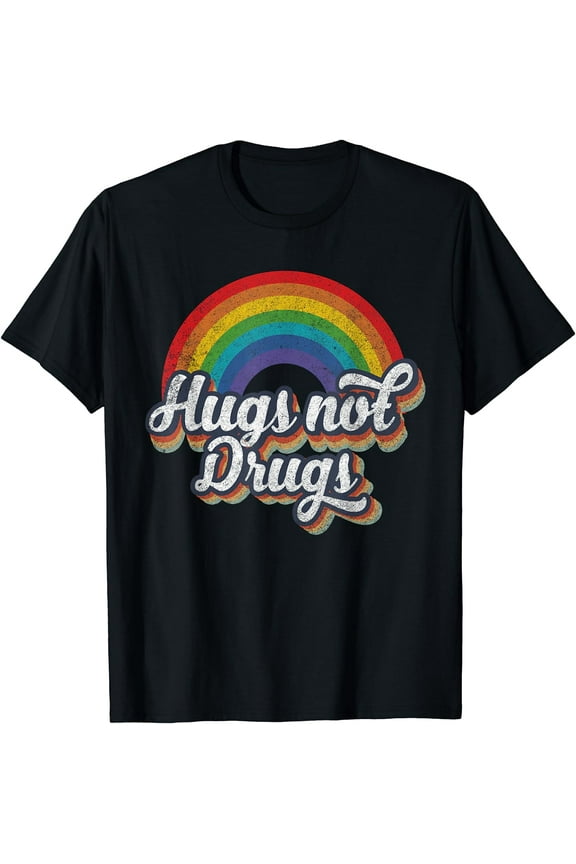 Narcotics Anonymous Shirts Hugs Not Drugs AA NA Sobriety T-Shirt