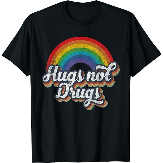 Narcotics Anonymous Shirts Hugs Not Drugs AA NA Sobriety T-Shirt