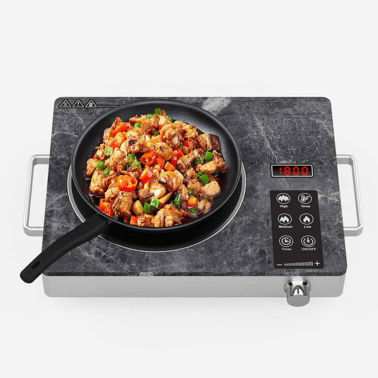 Nardea 1800W Single Burner Electric Cooktop, Portable Infrared