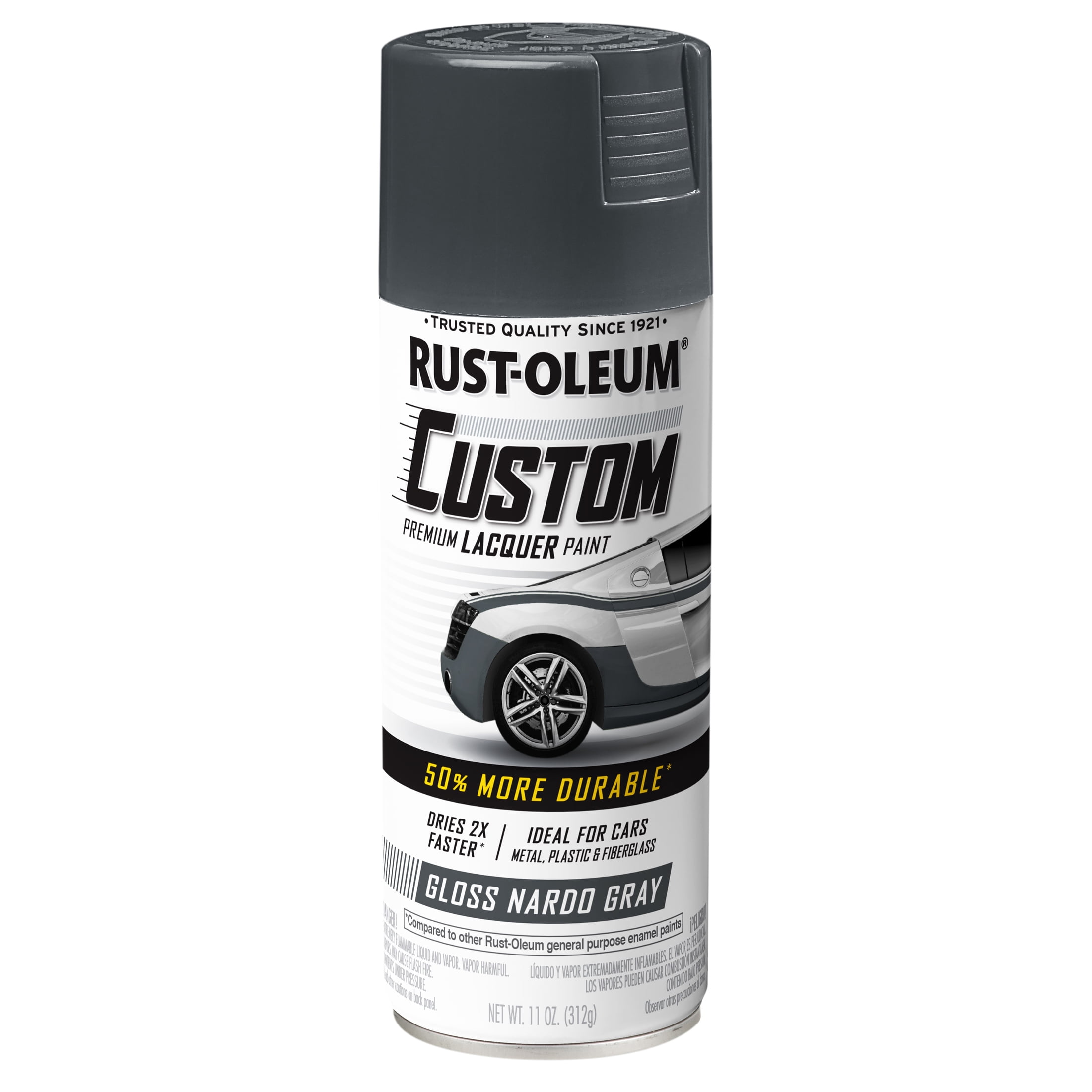 Nardo Gray, Rust-Oleum Automotive Custom Lacquer Gloss Spray Paint-363515, 11 oz, 6 Pack