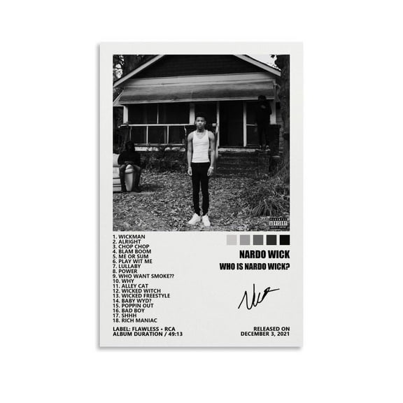 Nardo Wick Poster Who Is Nardo Wick? Music Album Cover Posters For Room Canvas Wall Art Bedroom Decor