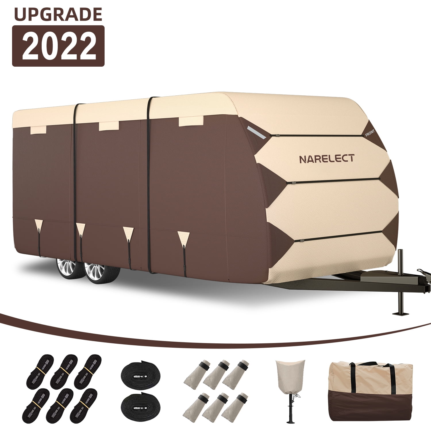 Narelect Travel Trailer RV Cover 2023 New TwoTone Design RV Cover