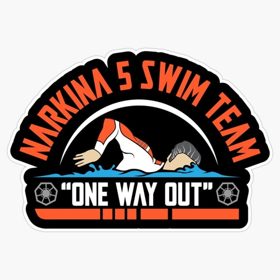 Narkina 5 Swim Team Sci Fi Inmate Prison Joke Sticker