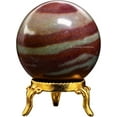 thumbnail image 1 of Narmada Stone (Shiva Lingam) Crystal Ball Sphere 2" Inches, 1 of 6