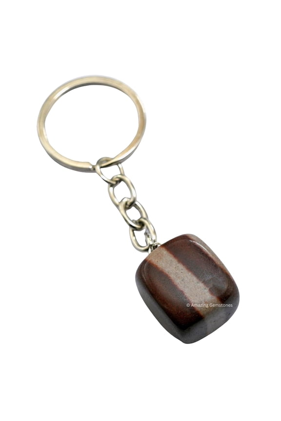 Narmada Stone Crystal Car Key Holder, Tumbled Crystal Keychain