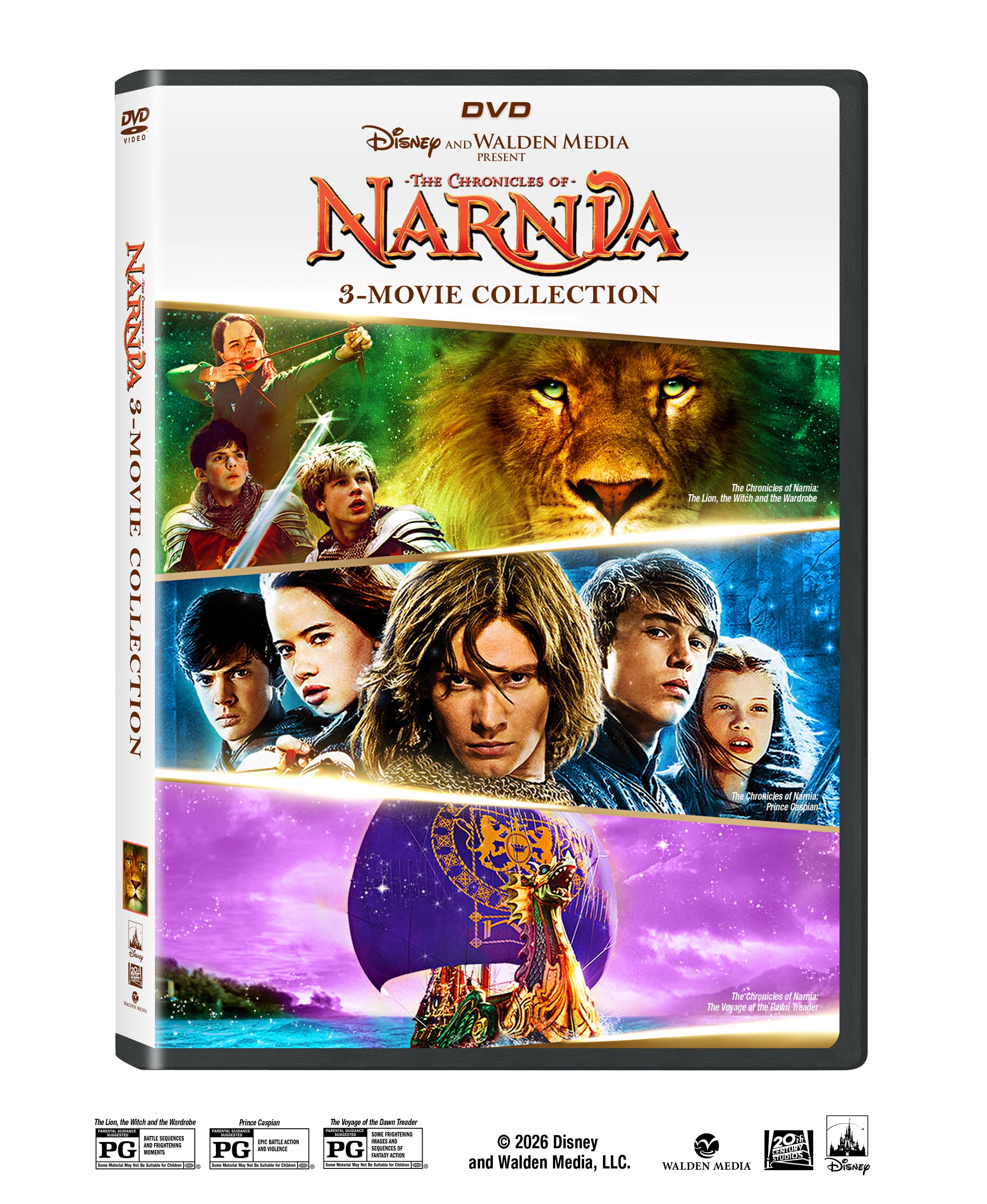Narnia 1-3 Collection (Walmart Exclusive) (DVD) Disney, Adventure, Family, Fantasy