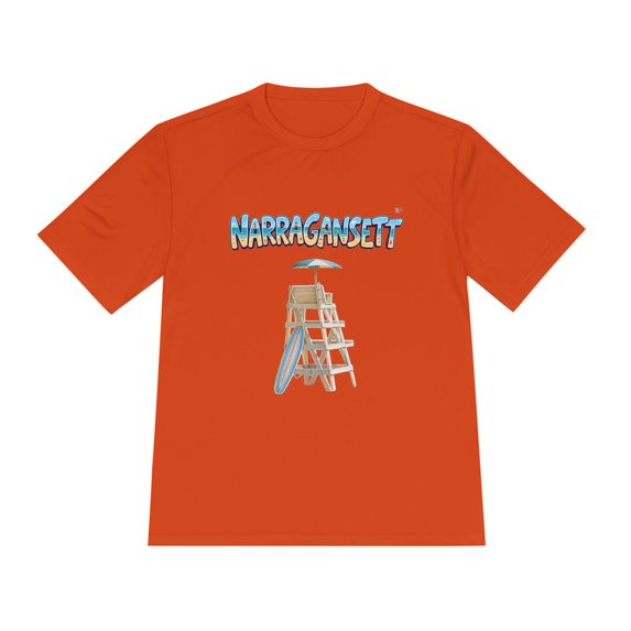 Narragansett Beach Lifeguard Unisex Moisture Wicking T Shirt